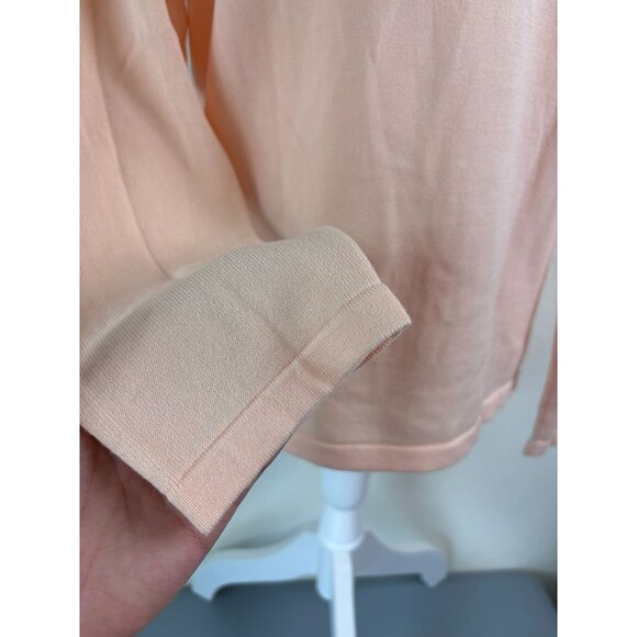 J. Jill women's medium peach light orange long sleeve‎ lightweight sweater top - Picture 5 of 8